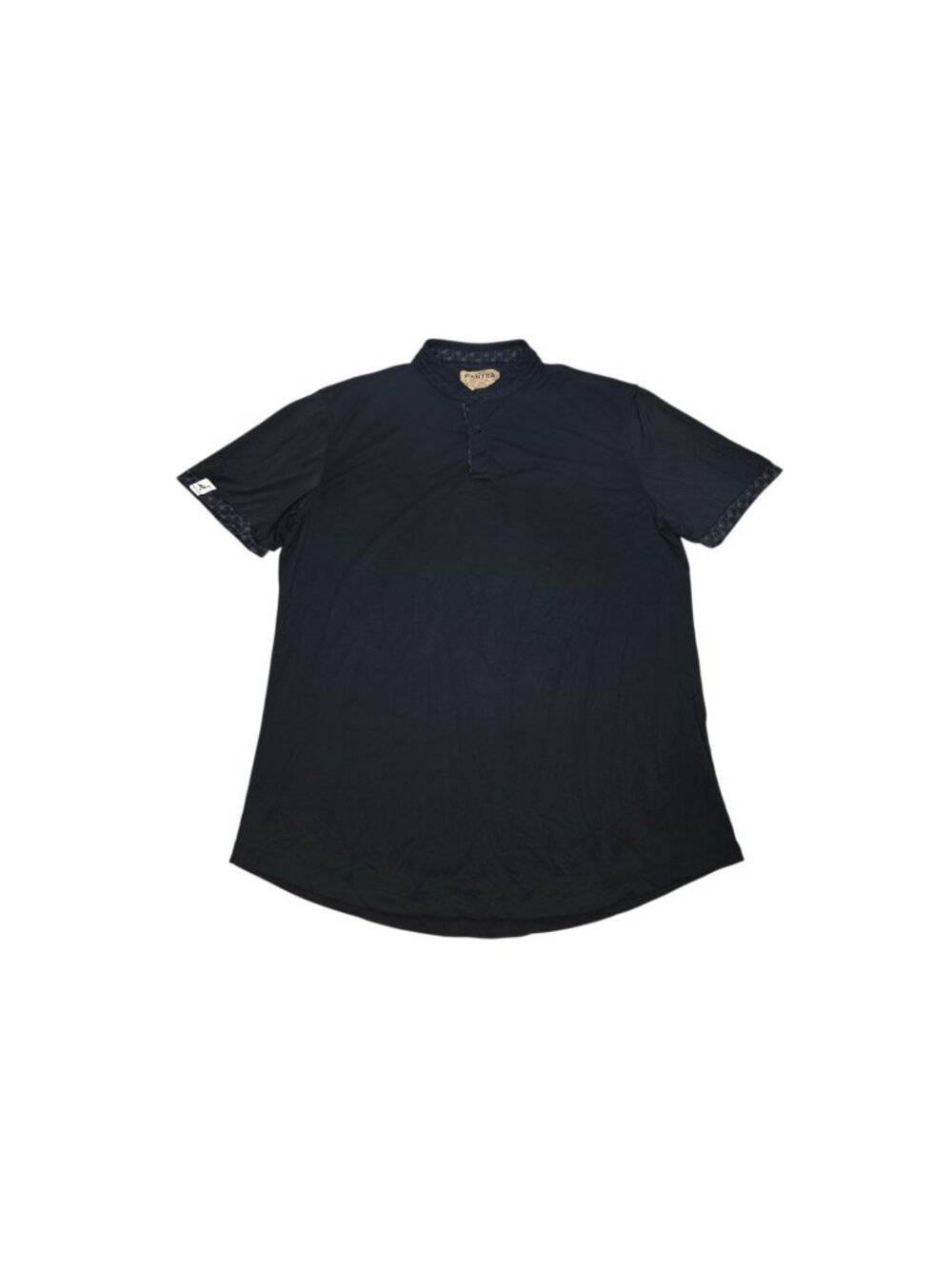 Mantra Performance Polo Palm Tree Trim Black Men's Large Short Sleeve